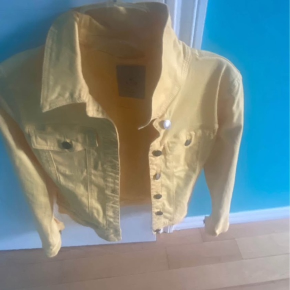 Yellow Jean Jacket for Women - Picture 2 of 4